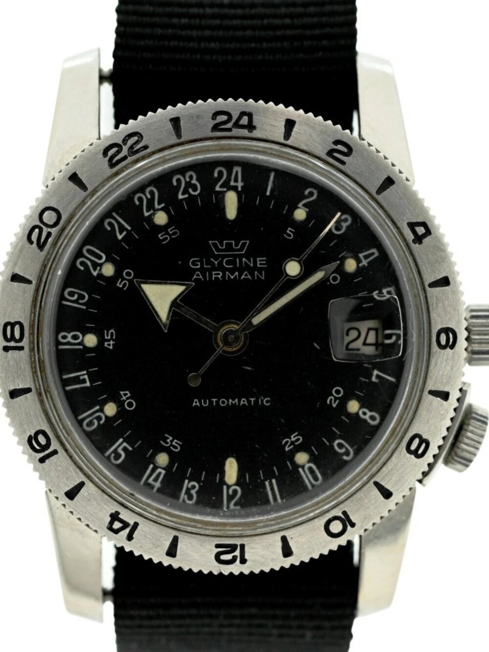 Glycine 36mm Airman Special Automatic Stainless Steel GMT Watch! Ref: 314050!